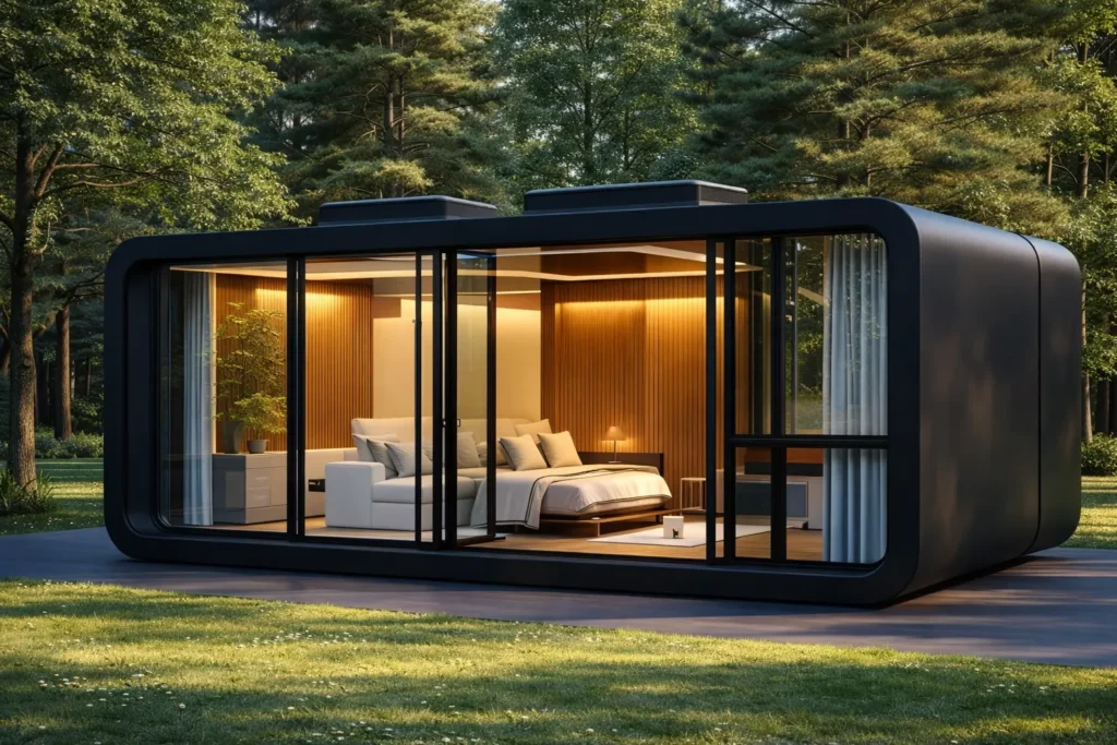 Modern Black Capsule Container Home